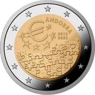 2 Euros ANDORRE 2022-  Accord monétaire entre Andorre et l’Union Européenne 2