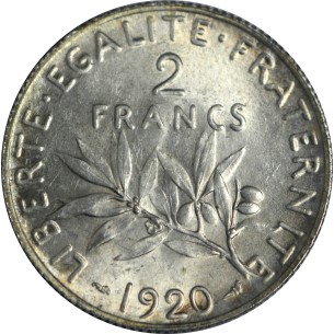 2 Francs Semeuse 1920