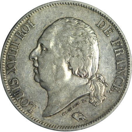 5 Francs LOUIS XVIII 1822 Paris