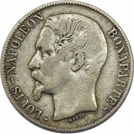 5 Francs Louis NAPOLEON BONAPARTE 1852 A argent