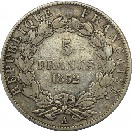 5 Francs Louis- NAPOLEON  1852 A