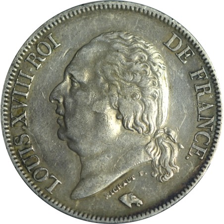 5 Francs LOUIS XVIII 1824 Perpignan