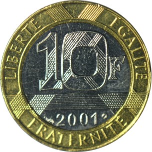 10 francs GÉNIE DE LA BASTILLE 2001 2