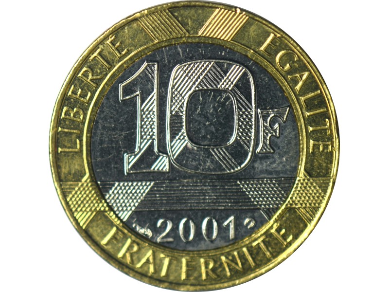 10 francs GÉNIE DE LA BASTILLE 2001