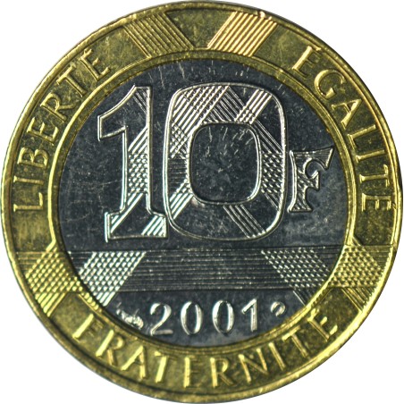 10 francs GÉNIE DE LA BASTILLE 2001