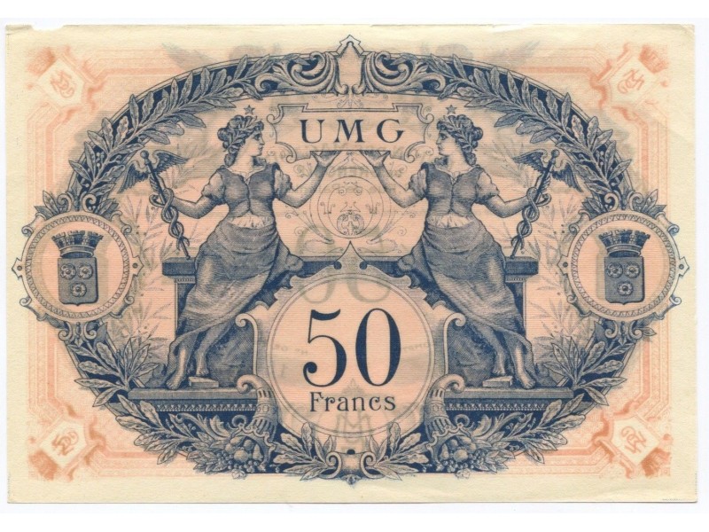 France 50 Francs Union des magasins de Grenoble