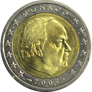2 Euros MONACO 2002, Portrait Rainier