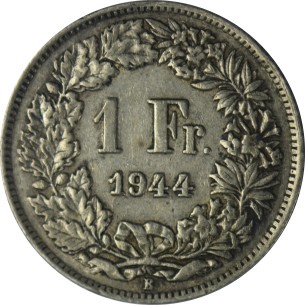 1 Franc SUISSE 1944, argent