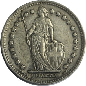 1 Franc SUISSE 1944, argent 2