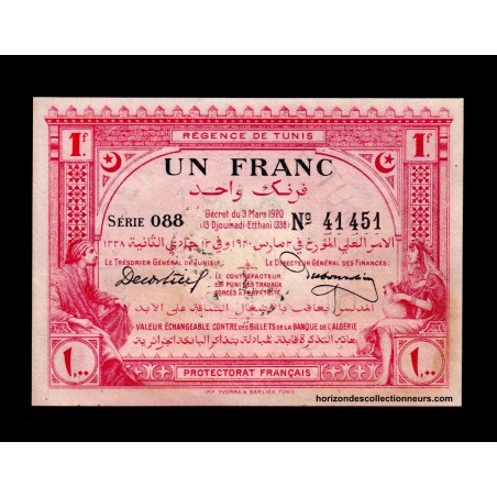 1 Franc Tunisie 1920 -P.49