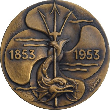 Médaille , Centenaire de la Compagnie des Bateaux à Vapeur du Nord 1853-1953