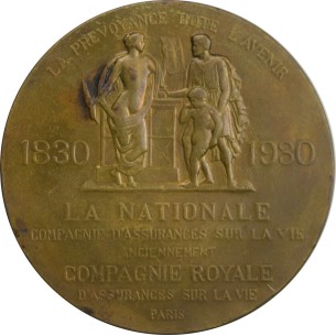 Médaille ASSURANCES , Centenaire de la compagnie... 2