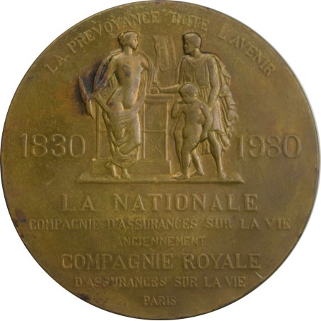 Médaille ASSURANCES , Centenaire de la compagnie d’assurance 1830-1930