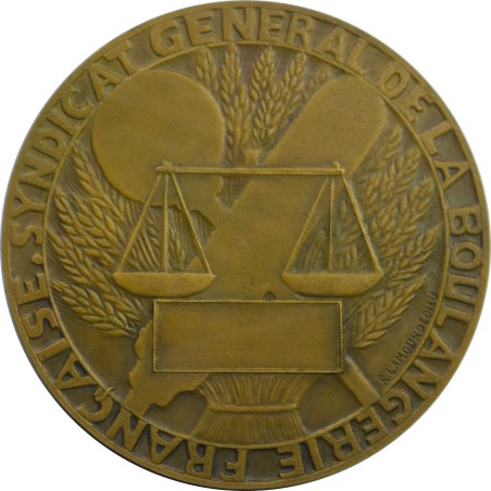 Médaille SYNDICAT GENERAL DE LA BOULANGERIE FRANÇAISE par Lamourdedieu