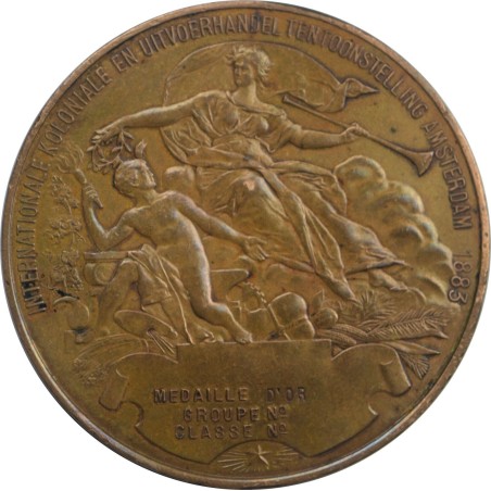 MÉDAILLE Exposition Internationale du Commerce Colonial et D'exportation AMSTERDAM 1883