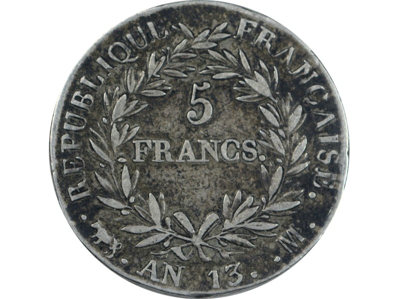 5 Francs NAPOLEON Empereur AN 13 TOULOUSE