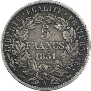 5 francs CERÈS 1851 Paris 2