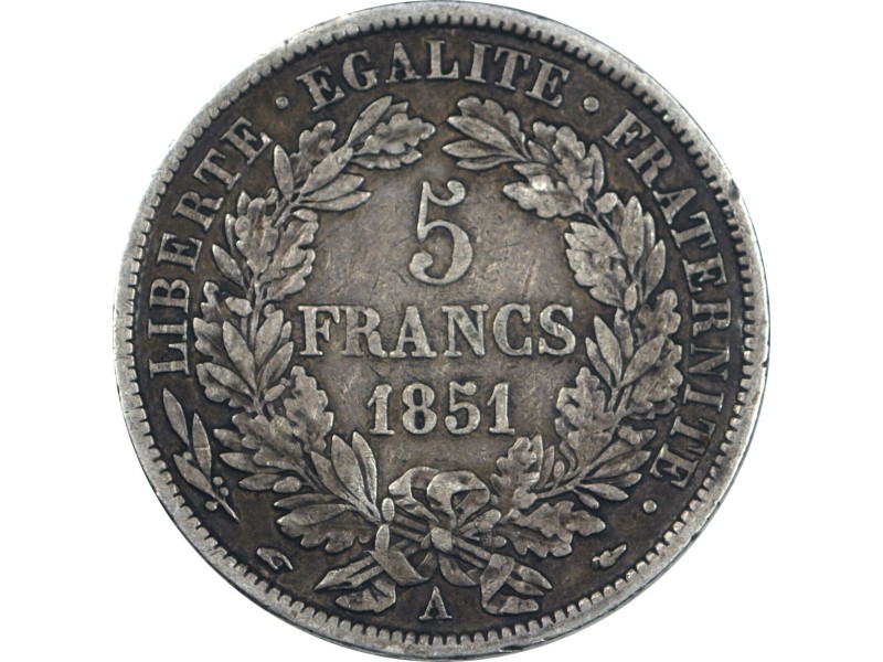 5 francs CERÈS 1851 Paris