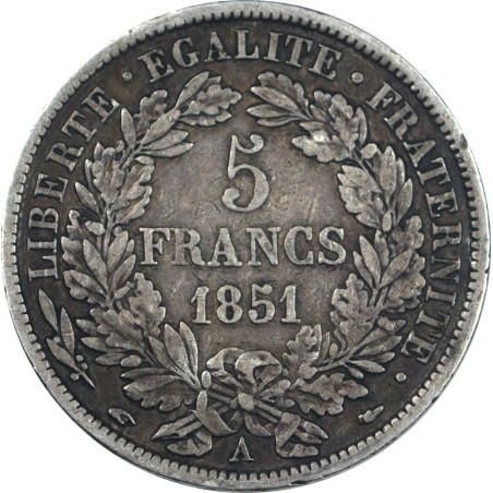 5 francs CERÈS 1851 Paris