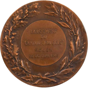 Médaille du Capitaine JEAN DOLO Rouen par H.Dubois 2