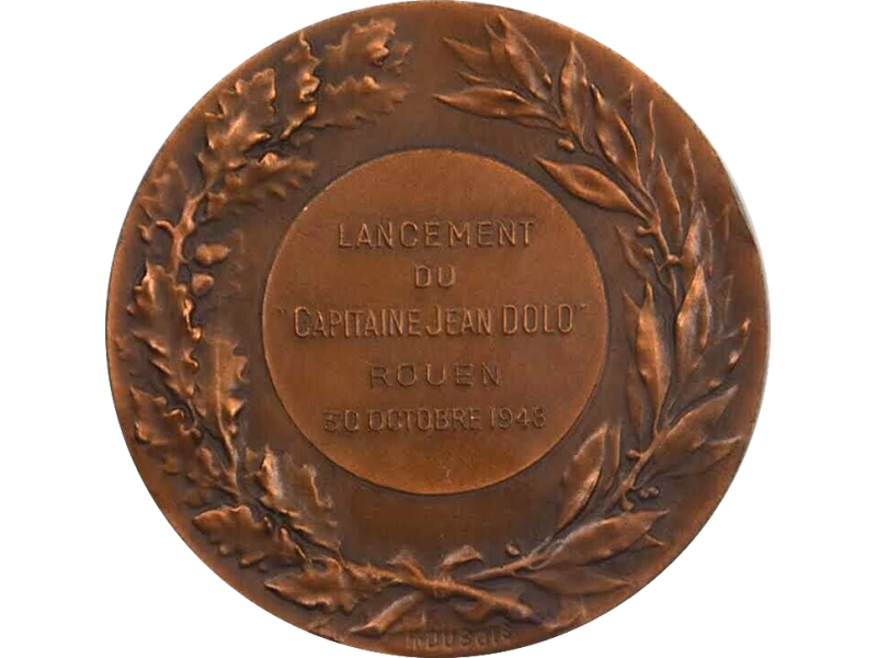 Médaille du Capitaine JEAN DOLO Rouen par H.Dubois