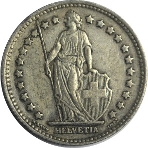1 Franc SUISSE 1944, argent 2
