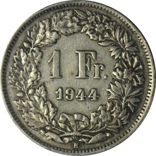 1 Franc SUISSE 1944, argent