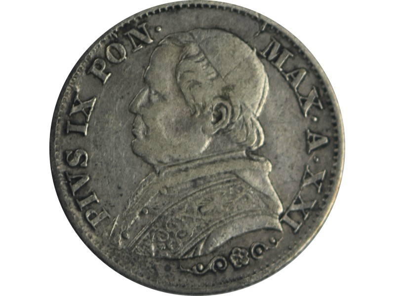 5 Soldi Pie VATICAN et États Pontificaux  IX an...