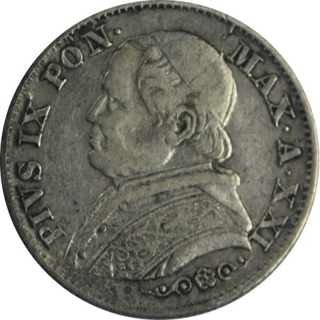 5 Soldi Pie VATICAN et États Pontificaux  IX an XXI 1866 Rome