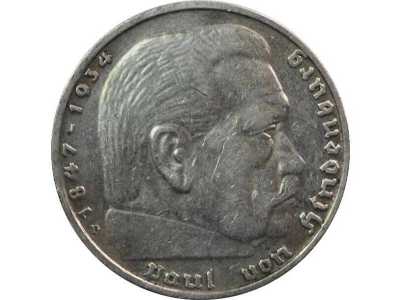 5 Reichsmark ALLEMAGNE Maréchal Paul Von...