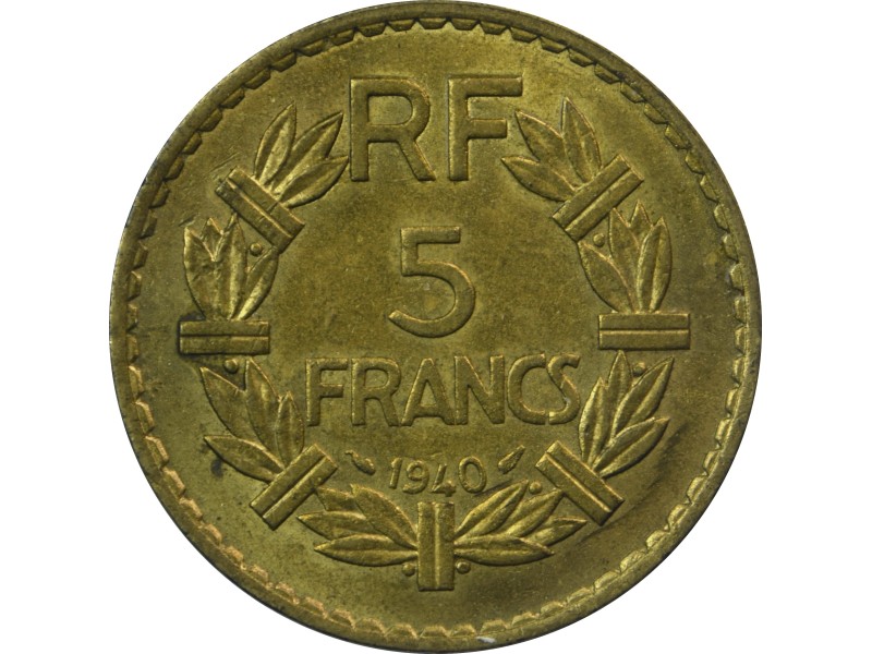 5 Francs LAVRILLIER 1940