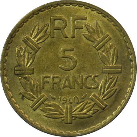 5 Francs LAVRILLIER 1940