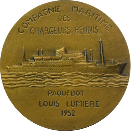 Médaille LOUIS LUMIÈRE Paquebot de la compagnie Maritime des chargeurs réunis 1952