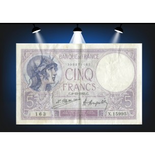 5 Francs VIOLET 1923 F.03.07  Alphabet X.15995/163
