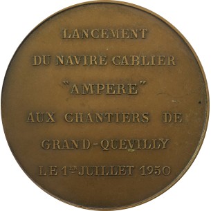 Médaille André-Marie AMPERE Lancement du navire Cablier... 2