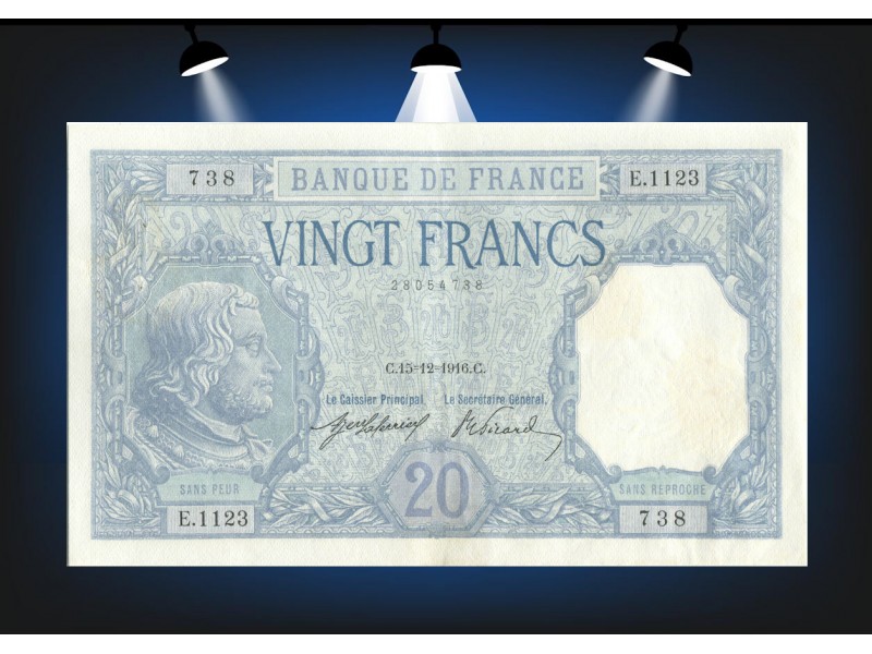 20 Francs BAYARD 1916 F.11.01- Alphabet E.1123/738