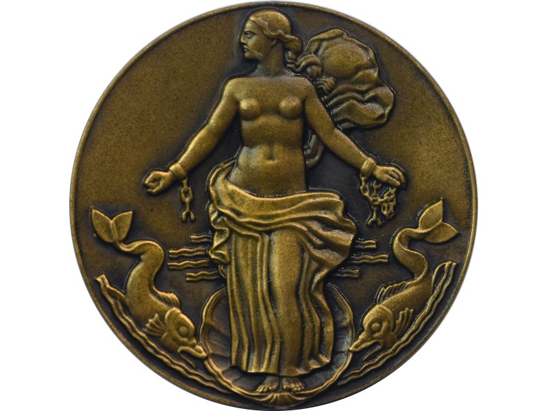 Médaille Compagnie Générale Transatlantique" Liberté" Le Havre, New York 1950