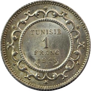 Bon Pour 1 Franc TUNISIE 1926 AH1344