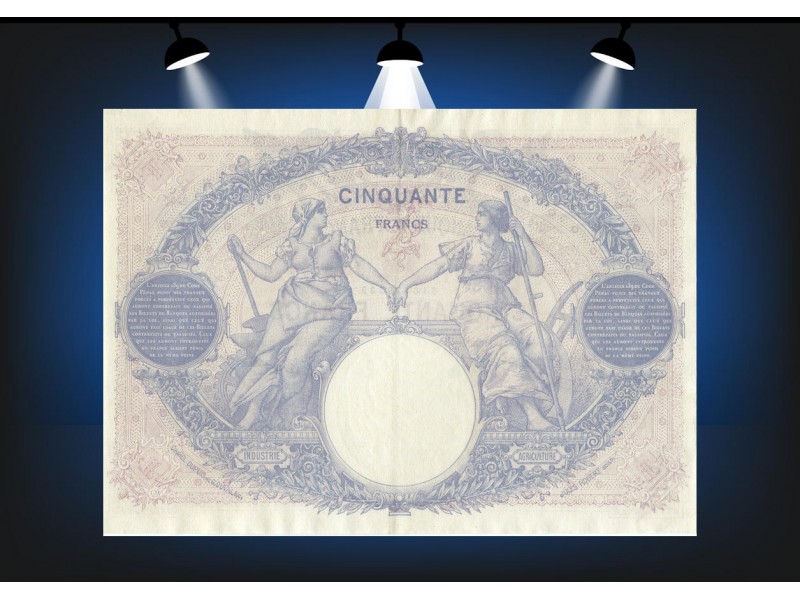 50 Francs BLEU & ROSE 1927 F.14.40- Alphabet...