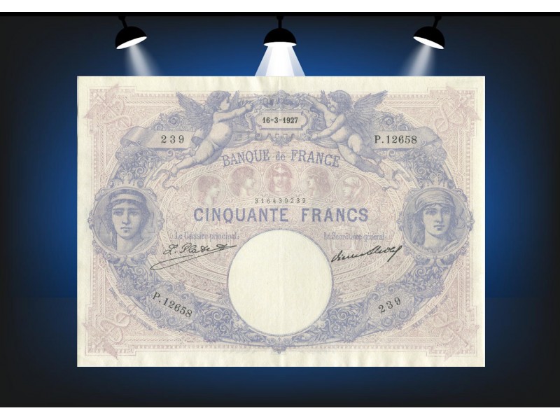 50 Francs BLEU & ROSE 1927 F.14.40- Alphabet P.12658