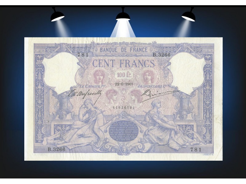 100 Francs BLEU & ROSE 1901 F.21.15