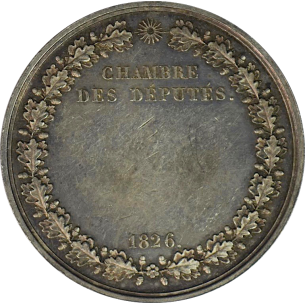 Médaille, CHAMBRE DES DÉPUTÉS, 1826, CHARLES X ROI DE... 2