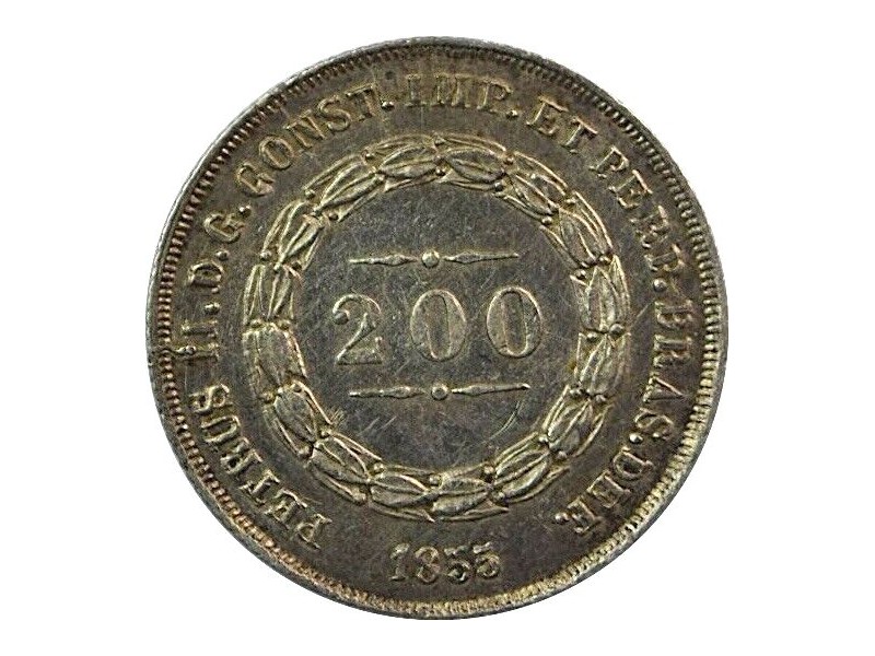 200 Reis Pierre II BRÉSIL 1855