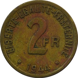 2 Francs  PHILADELPHIE 1944