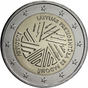 2 Euros com Lettonie 2016 - Présidence lettonne du Conseil de l’Union