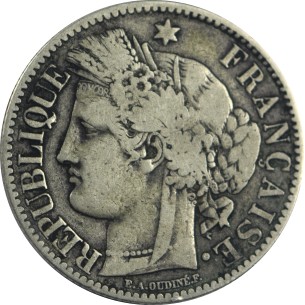 2 Francs CÉRÈS 1872 Bordeaux 2