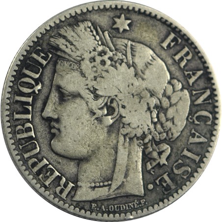 2 Francs CÉRÈS 1872 Bordeaux