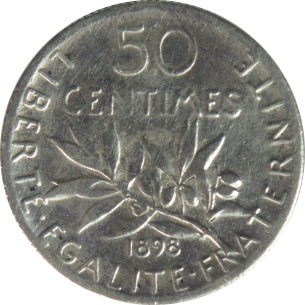 50 Centimes Semeuse 1898