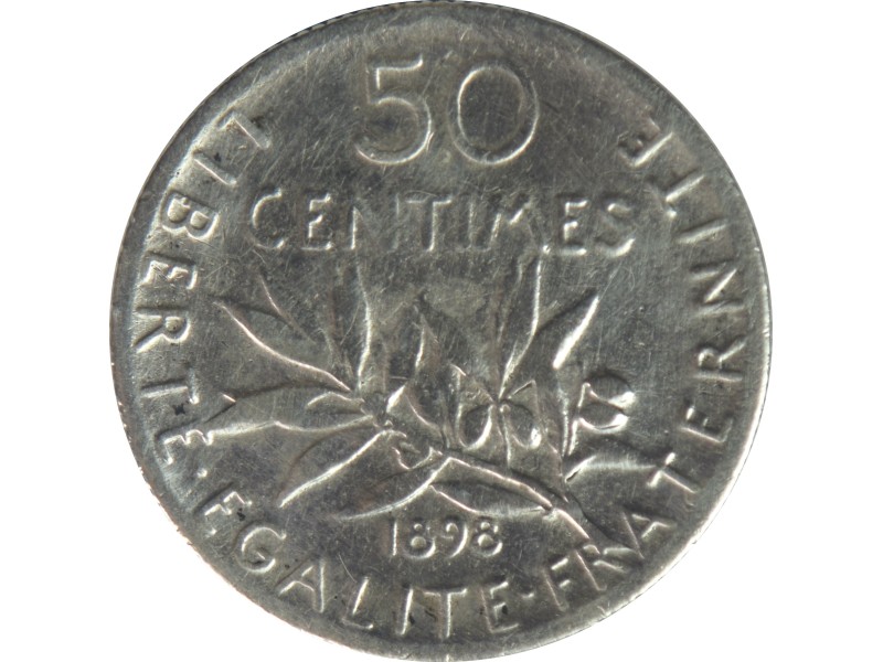 50 Centimes Semeuse 1898