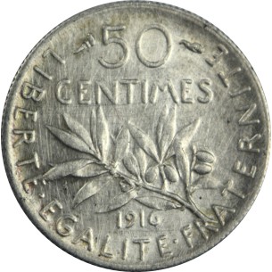 50 Centimes SEMEUSE 1916
